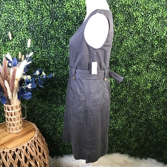 Anthropologie utility dress  Gray nwt - Picture 7 of 12
